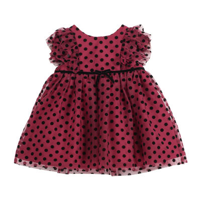 Pastourelle By Pippa & Julie Baby Girls Short Sleeve Ruffled Sleeve A-Line Dress