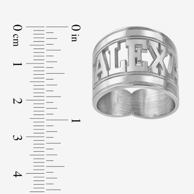 Personalized Block Name Ring