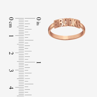 Personalized Block Name Ring