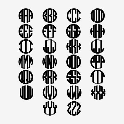 Personalized Circle Block Monogram Ring 