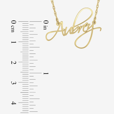 Personalized 27mm Cursive Name Pendant Necklace
