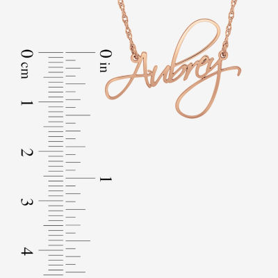 Personalized 27mm Cursive Name Pendant Necklace