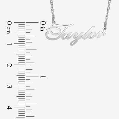 Personalized 14K Gold Over Sterling Silver Script Name Necklace