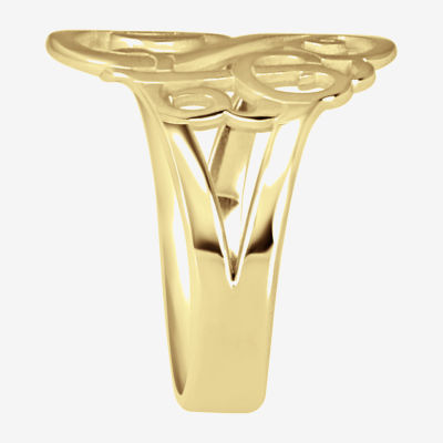 Personalized 14K Gold Over Sterling Silver Monogram Ring