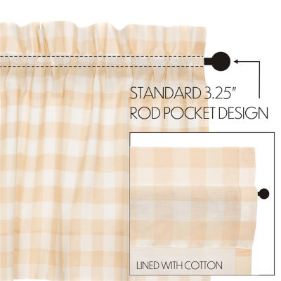 Annie Buffalo Check Rod Pocket Valance