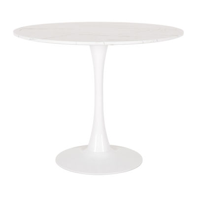 Round Wood-Top Dining Table