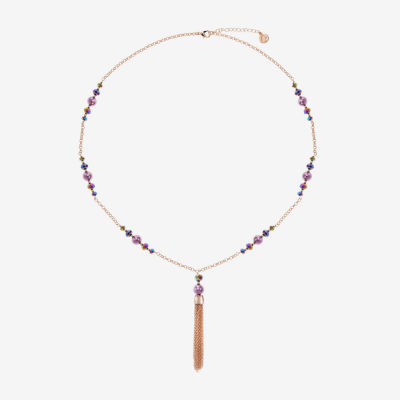 Liz Claiborne Tassel Womens Round 30 Inch Pendant Necklace