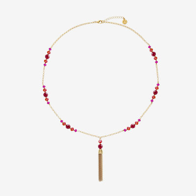 Liz Claiborne Tassel Womens Round 30 Inch Pendant Necklace