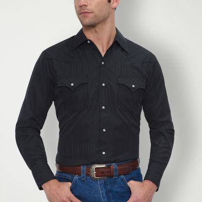 Ely cattleman black hot sale western shirt