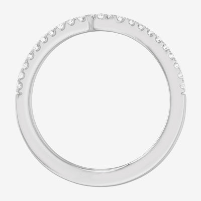 (G-H / Si1-Si2) Womens 1/7 CT. T.W. Lab Grown White Diamond 10K Gold Wedding Band
