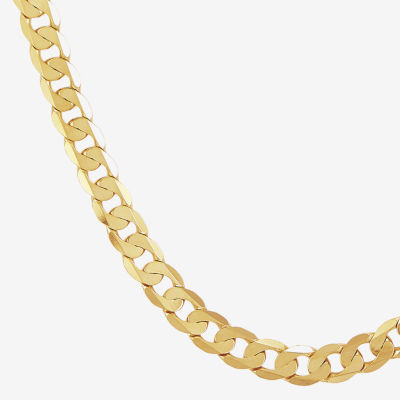 Made in Italy 14K Gold 24 Inch Solid Curb Chain Necklace