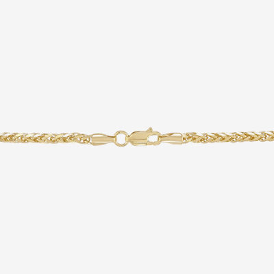 14K Gold Inch Solid Wheat Chain Necklace