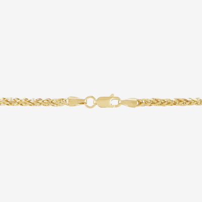 14K Gold Inch Solid Wheat Chain Necklace