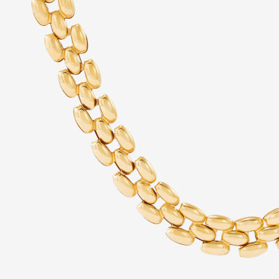 Womens 14K Gold 18 Inch Link Necklace