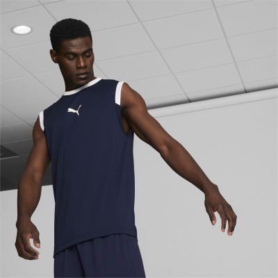 PUMA Rtg Mens Crew Neck Sleeveless Moisture Wicking Muscle T-Shirt