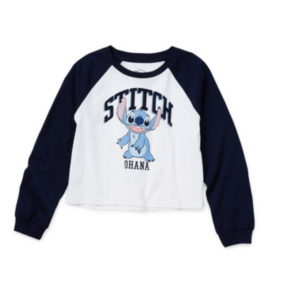 Disney Collection Little & Big Girls Crew Neck Stitch Long Sleeve