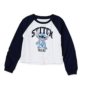 Disney Collection Little & Big Girls Stitch Crew Neck Long Sleeve  Nightgown, Color: Blue - JCPenney