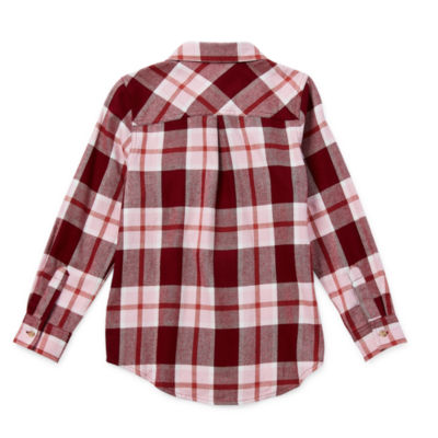 Thereabouts Little & Big Girls Long Sleeve Flannel Shirt