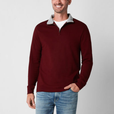 St john's bay quarter clearance zip sweater