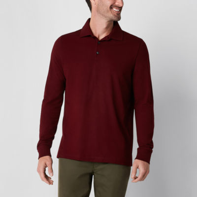 Men's long sleeve outlet polo shirts at jcpenney