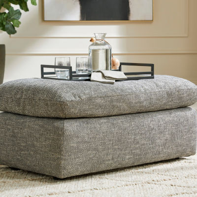 Signature Design by Ashley Dramatic Upholstered Ottoman