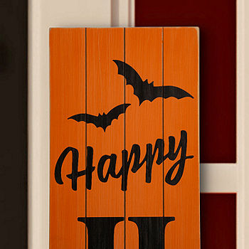 Glitzhome Halloween Wooden Standing Easel Indoor Porch Sign