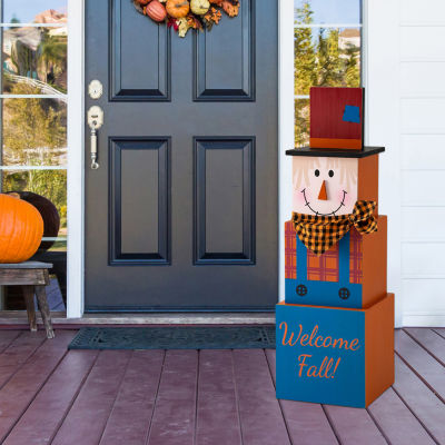 Glitzhome Double Sided Wooden Decor Halloween Indoor Porch Sign