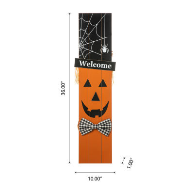 Glitzhome Double Sided Wooden Decor Halloween Indoor Porch Sign