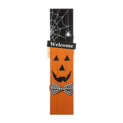 Glitzhome Double Sided Wooden Decor Halloween Indoor Porch Sign