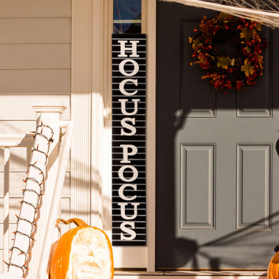 Glitzhome Wooden Standing Halloween Indoor Porch Sign