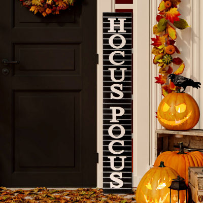 Glitzhome Wooden Standing Halloween Indoor Porch Sign