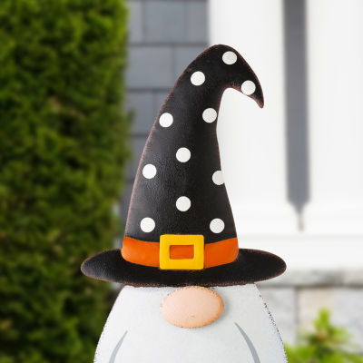 Glitzhome Halloween Metal Gnome Holiday Yard Art