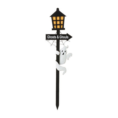 Glitzhome Lighted Halloween Wooden Holiday Yard Art