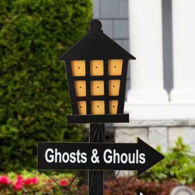 Glitzhome Lighted Halloween Wooden Holiday Yard Art