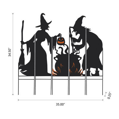 Glitzhome Set Of 5 Halloween Metal Holiday Yard Art