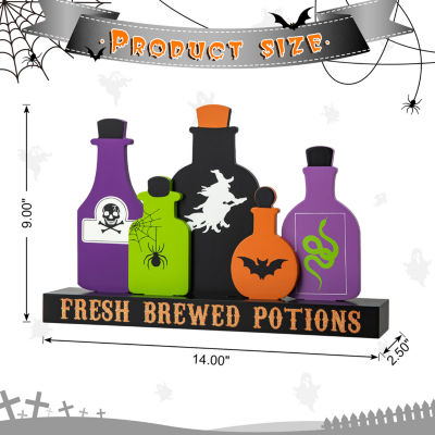 Glitzhome Poison Bottles Halloween Tabletop Decor