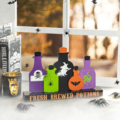 Glitzhome Poison Bottles Halloween Tabletop Decor