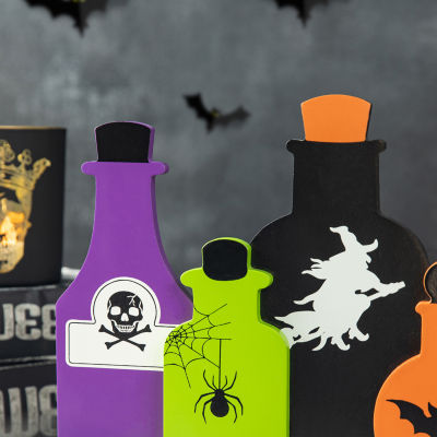 Glitzhome Poison Bottles Halloween Tabletop Decor