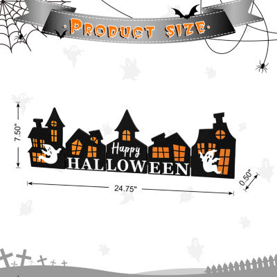 Glitzhome Haunted House Halloween Tabletop Decor