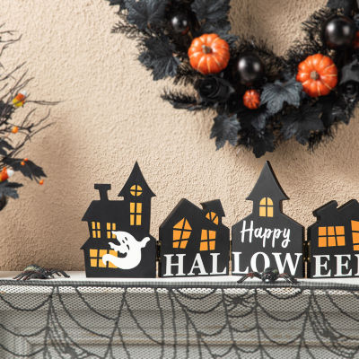 Glitzhome Haunted House Halloween Tabletop Decor