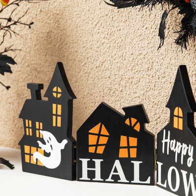 Glitzhome Haunted House Halloween Tabletop Decor