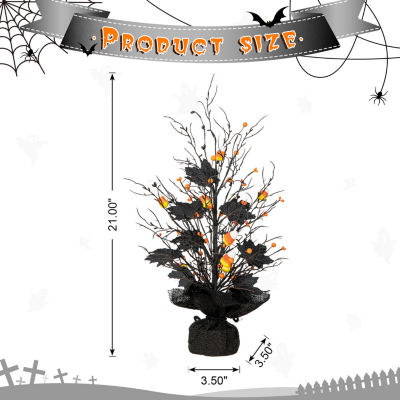 Glitzhome Lighted Tree Halloween Tabletop Decor