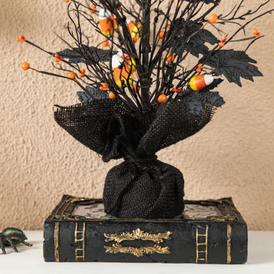 Glitzhome Lighted Tree Halloween Tabletop Decor