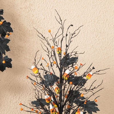 Glitzhome Lighted Tree Halloween Tabletop Decor