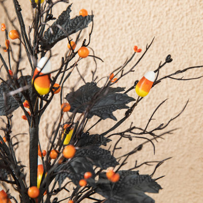 Glitzhome Lighted Tree Halloween Tabletop Decor