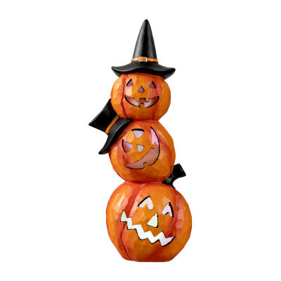 Glitzhome Lighted Pumpkin Halloween Tabletop Decor