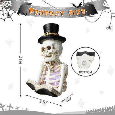 Glitzhome Lighted Resin Halloween Tabletop Decor