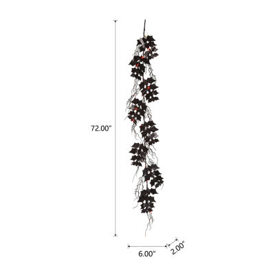 Glitzhome Lighted Bat Halloween Garland