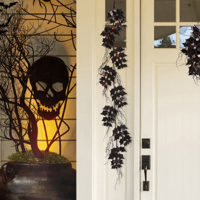 Glitzhome Lighted Bat Halloween Garland