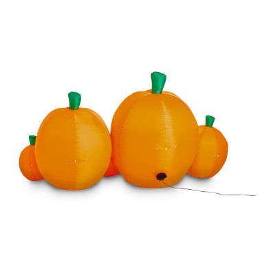 Glitzhome 4ft Pumpkins Lighted Halloween Outdoor Inflatable